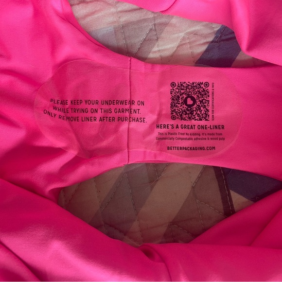 LONDRE MINIMALIST NEON PINK SWIM SIZE M BRAND NEW NEVER WORN - Picture 7 of 7